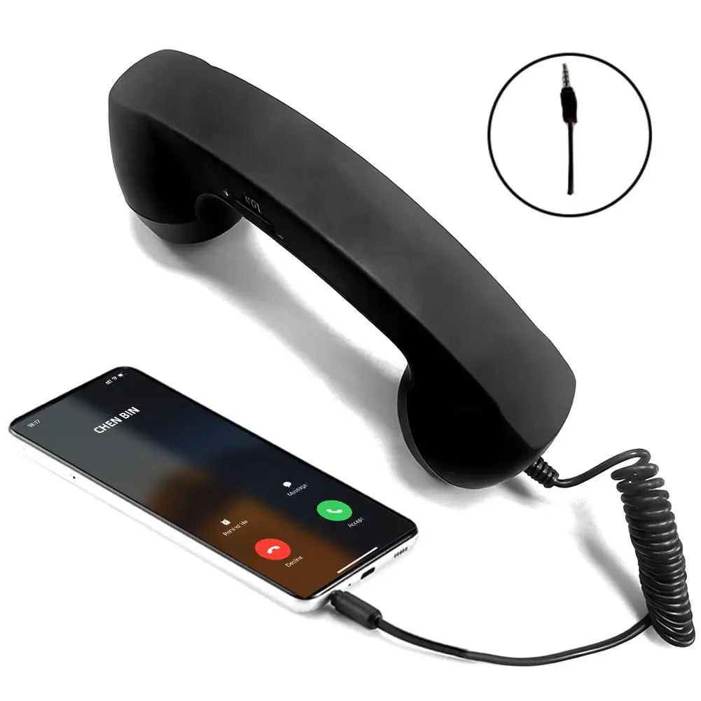 Retro USB-C Telephone Handset Microphone – 10 Colors USB-C Phone Handset Qme B