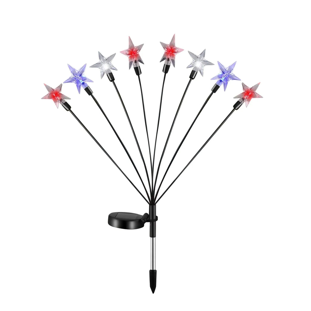 Solar Independence Day String Lights | Patio Garden Lawn Solar String Lights Qme B