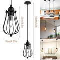 Vintage Concrete Pendant Light – Retro Industrial Hanging Lamp Pendant Light Fixture Qme black