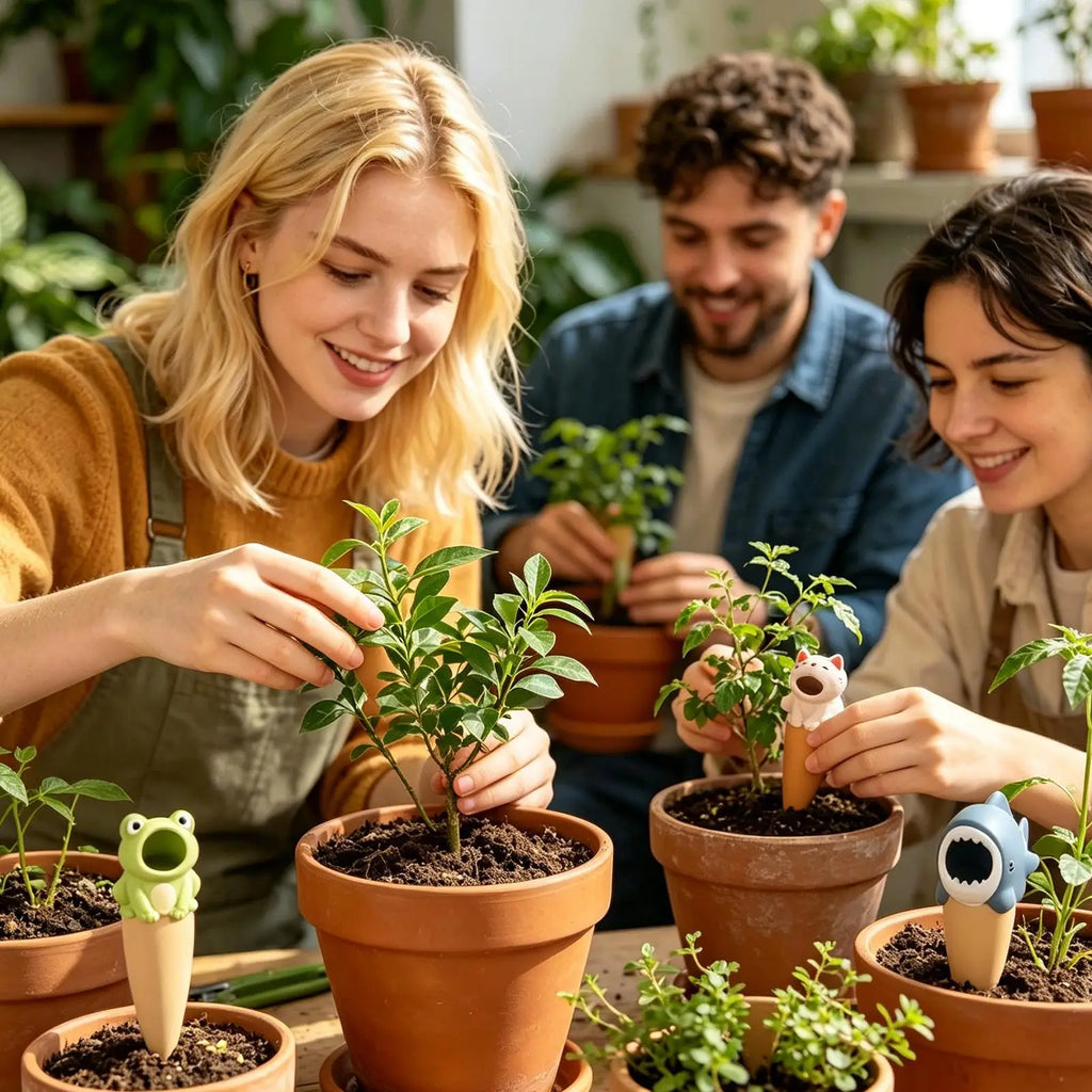 6-Pack Terracotta Self-Watering Plant Globes | Auto Slow Release Self-Watering Globes Qme