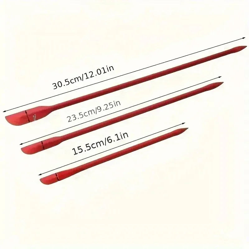 3-Piece Mini Silicone Spatula Set – Heat Resistant, Jar & Baking Silicone Spatula Set Qme