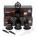 Refillable Nespresso Pods – Reusable Capsules 6/8 Pack Reusable Coffee Pods Qst 6pcs black