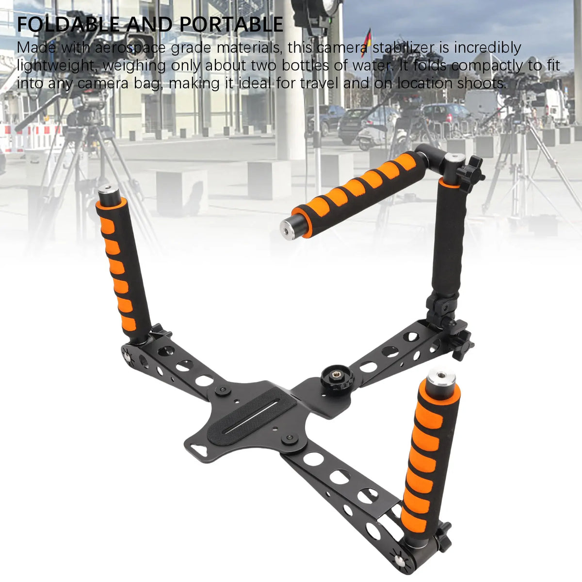 3-in-1 DSLR Camera Shoulder Support Rig – Aluminum Alloy Camera Shoulder Rig Qst
