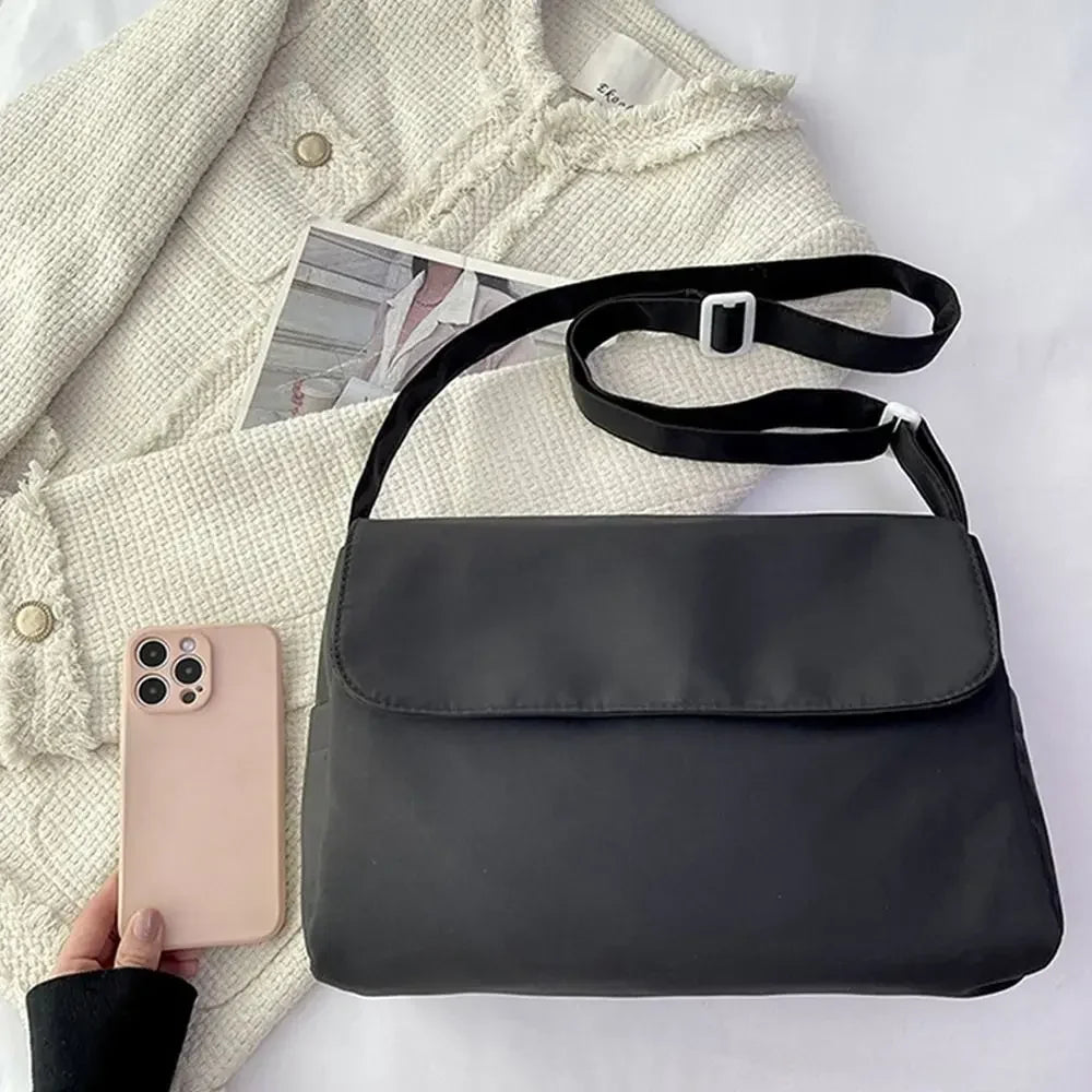 Canvas Shoulder Bag – Large Capacity Tote for Women & Students Canvas Shoulder Bag Qme