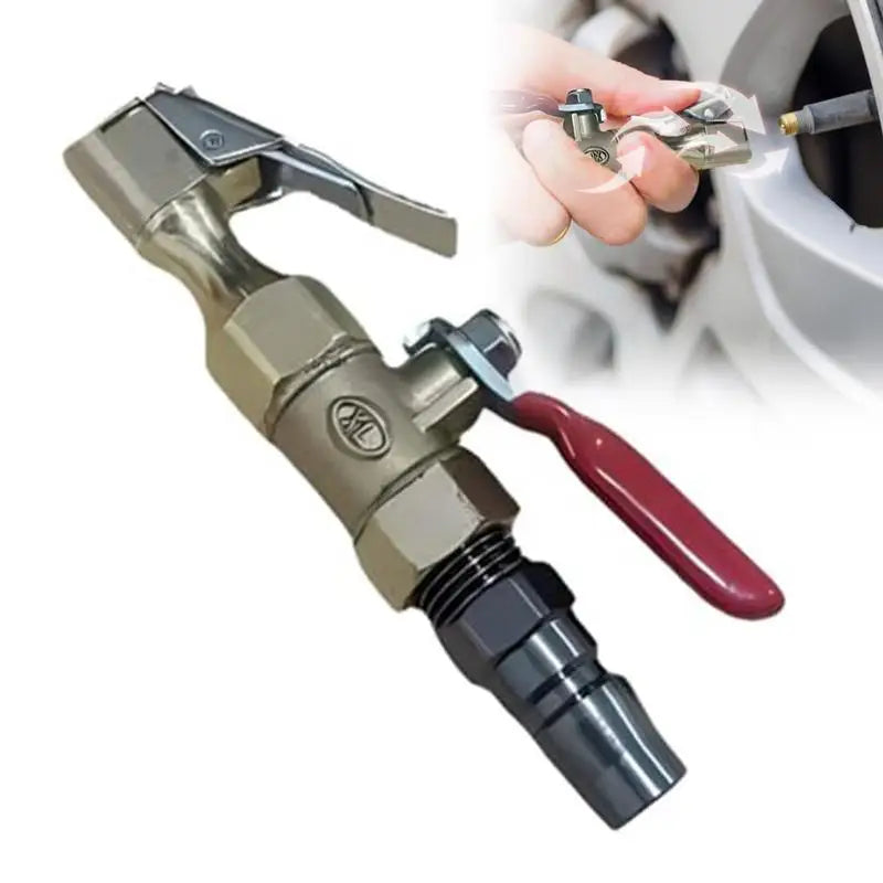 Lock-On Tire Inflator Chuck Nozzle | Air Compressor Adapter Tire Inflator Chuck Qst
