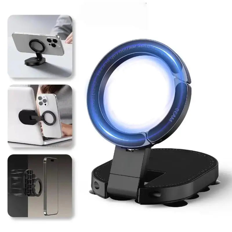 360° Rotatable 3-in-1 Magnetic Phone Holder Suction Mount Magnetic Phone Mount Qme