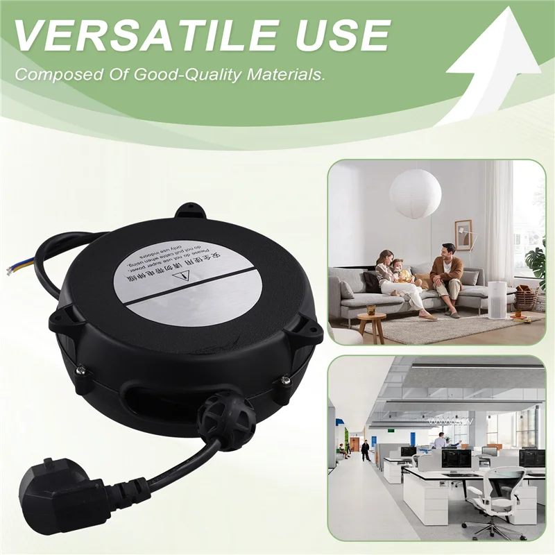Automatic Retractable Wire Winding Storage Reel – EU Plug Wire Storage Reel Qme