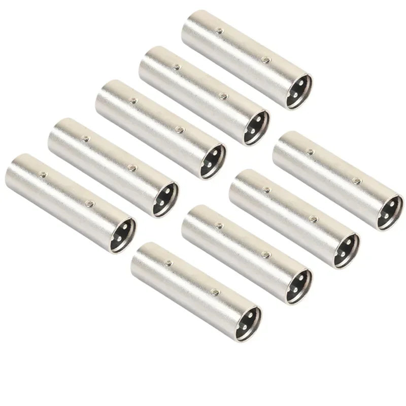3-Pin XLR Male Mic Plug Connector – Zinc Alloy Audio Adapter XLR Mic Connector Qme