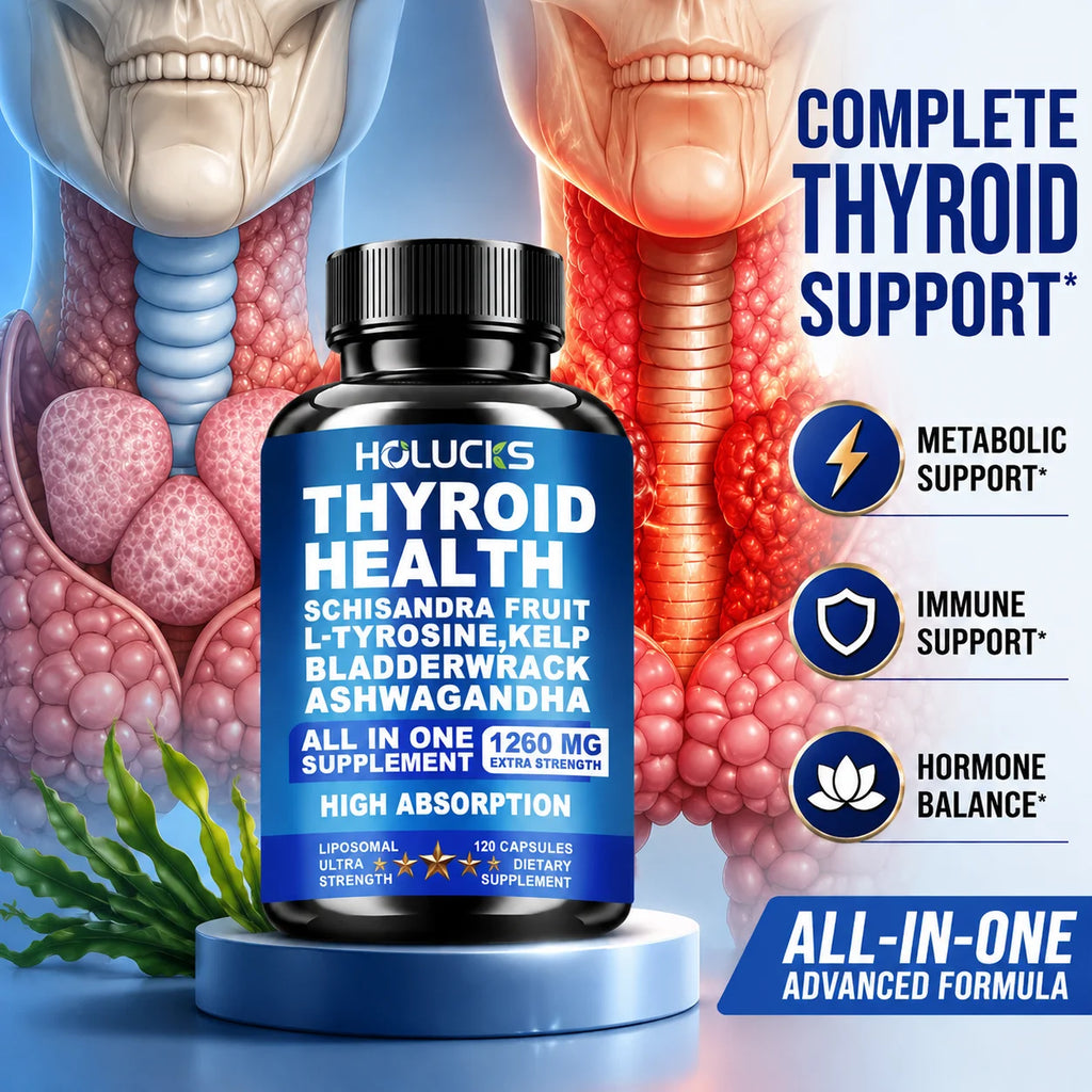 Thyroid Wellness Capsules – Ashwagandha, Kelp & Schisandra Wellness Supplement Qst