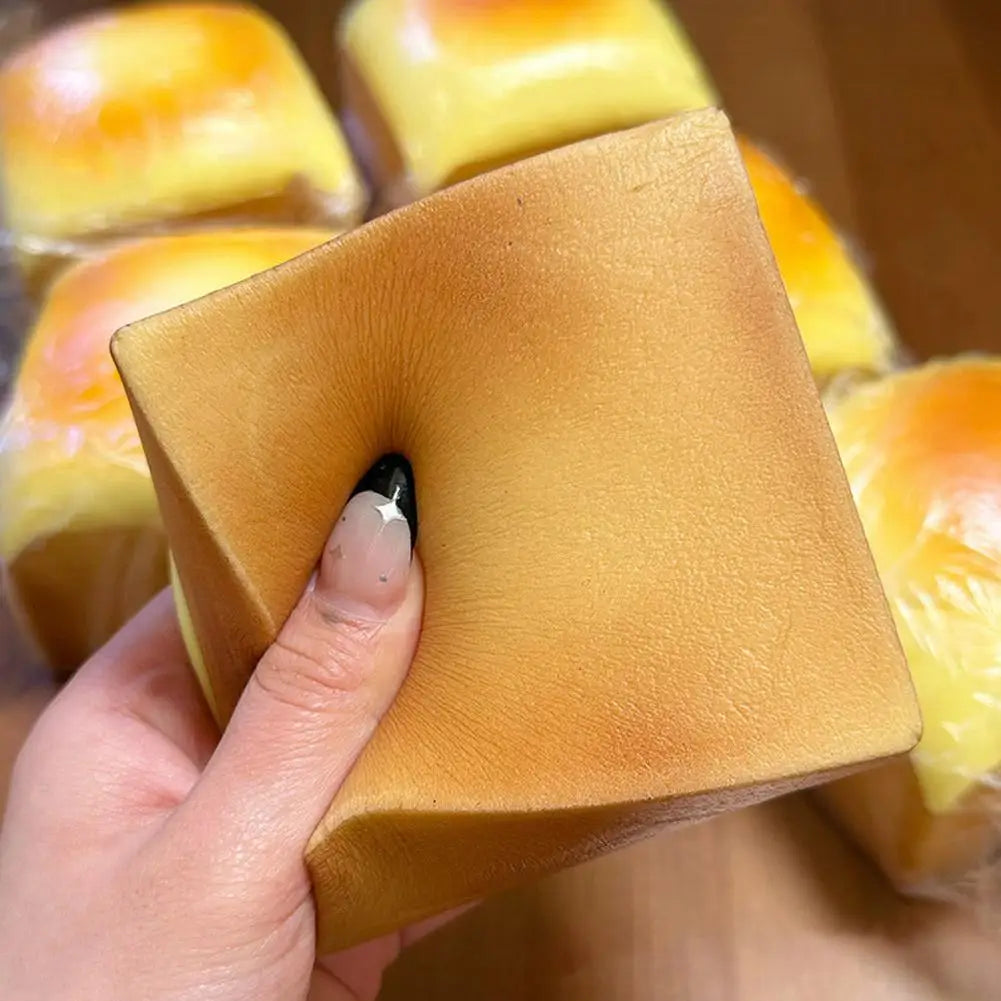 Grilled Cheese Bread Squishy Slow Rise Squeeze Toy – Realistic Squishy Squeeze Toy Qme