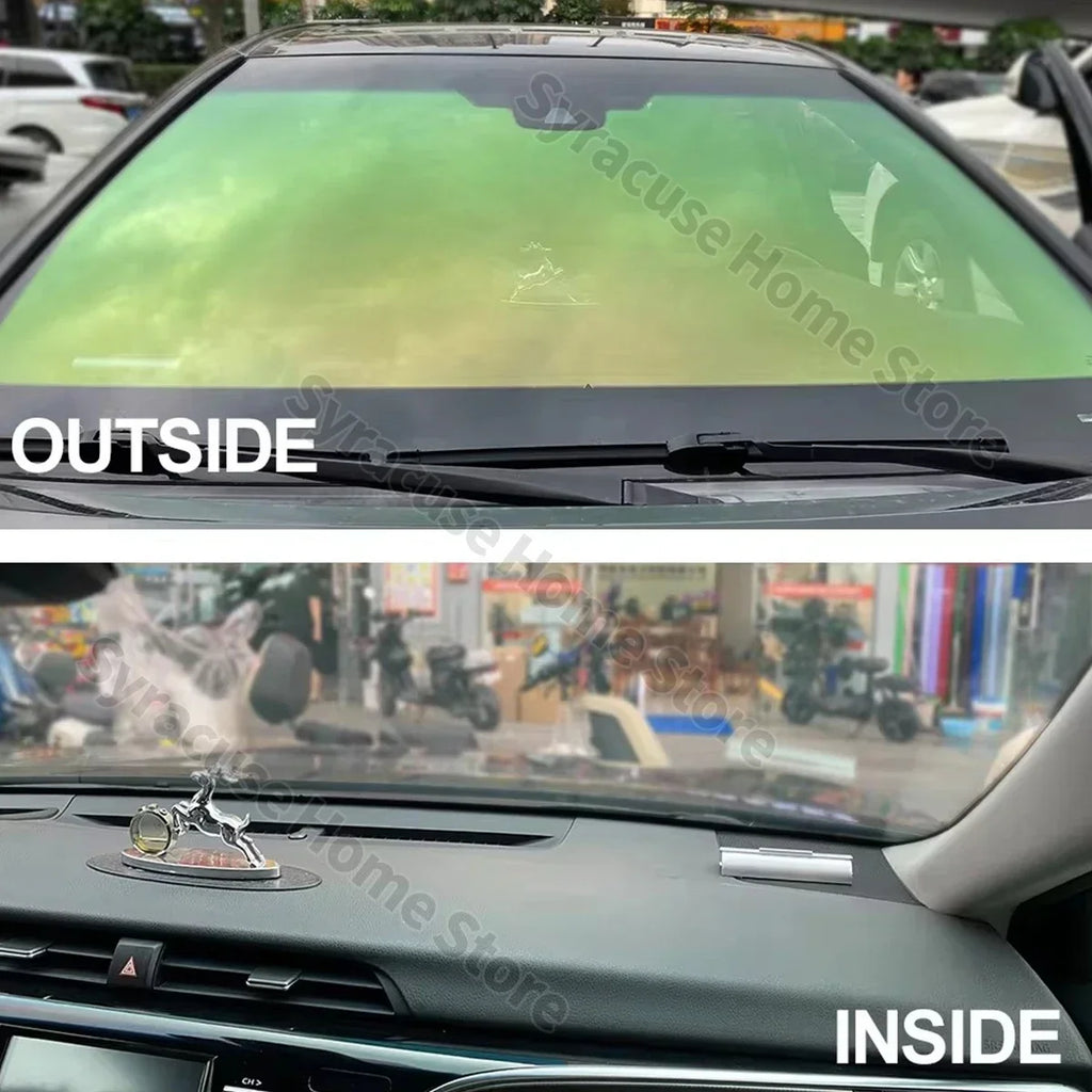Chameleon Aurora Green Car Window Tint Film | PVC Glass Sticker Car Window Tint Film Qme