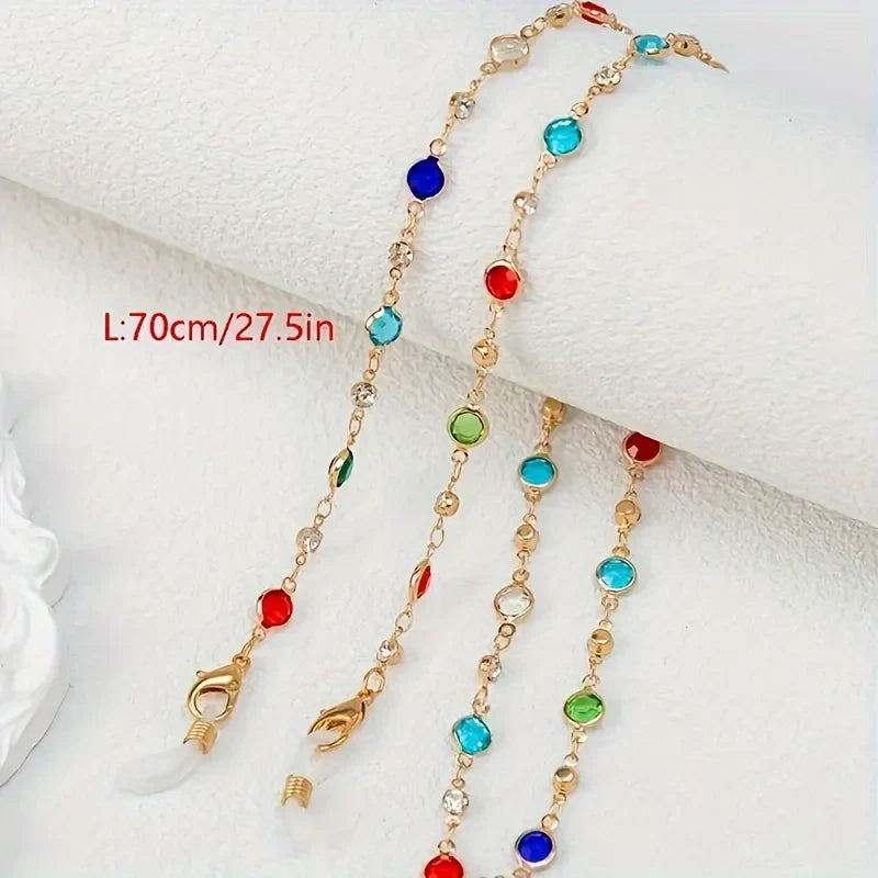 Ladies' Beaded Eyeglass Chain – Fashionable Sunglasses Holder Eyeglass Chain Qme