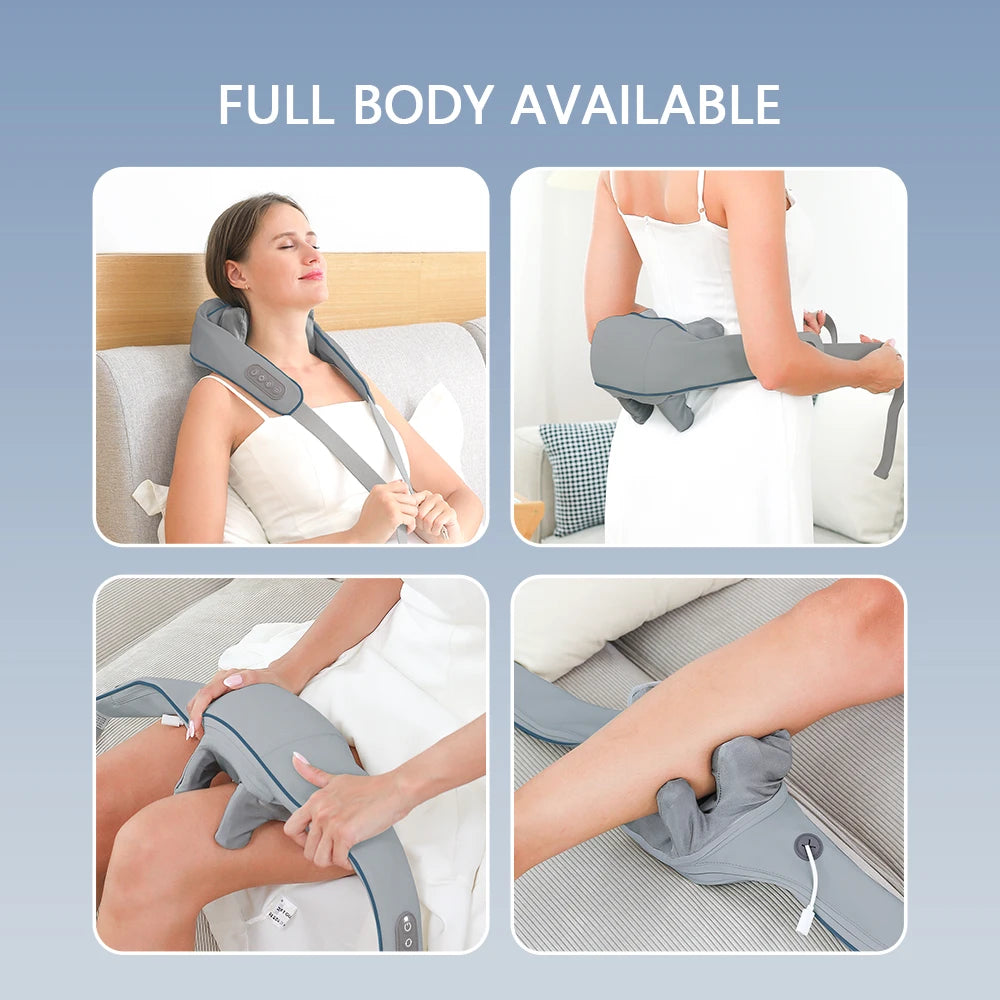 Foreverlily 26W Wireless Neck & Shoulder Kneading Massager Neck Shoulder Massager Qst