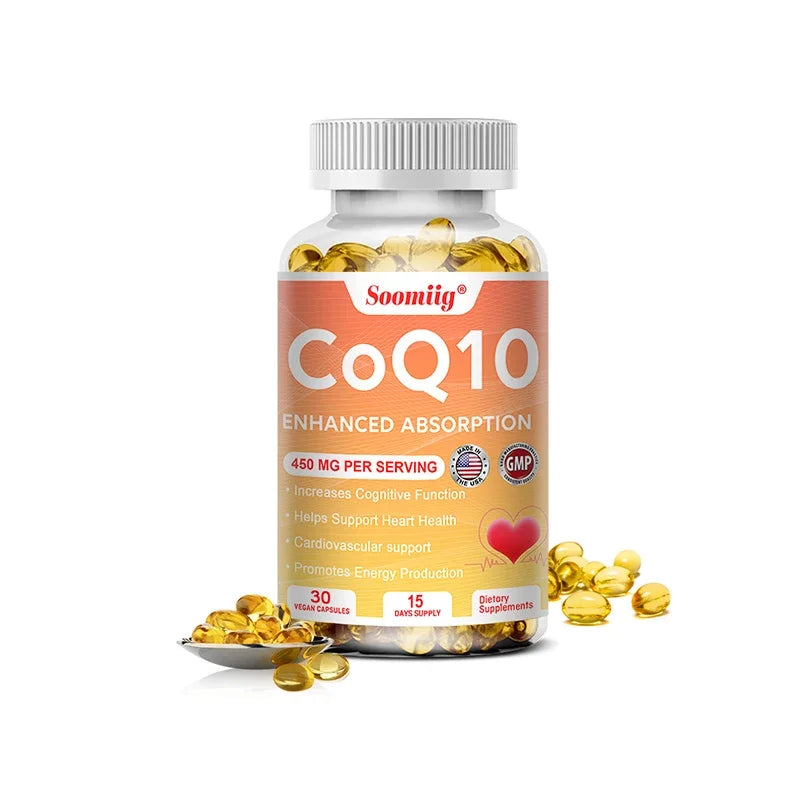 SOOMIIG CoQ10 Capsules – Energy, Heart & Immunity Supplement CoQ10 Supplement Qst 30 count-1 bottle