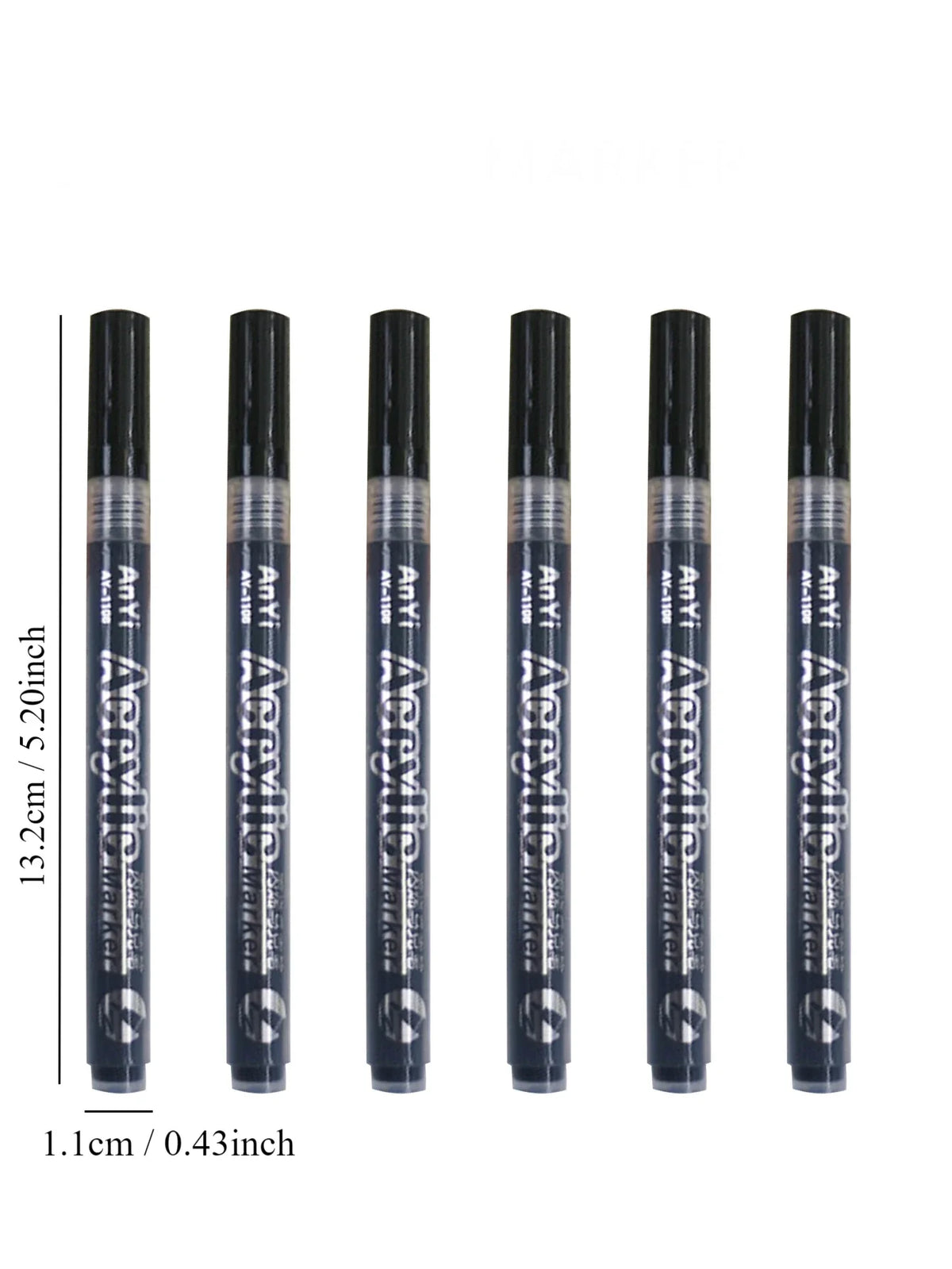 Black Acrylic Paint Markers – Rock, Stone, Ceramic & Tire Pens Acrylic Paint Markers Qme