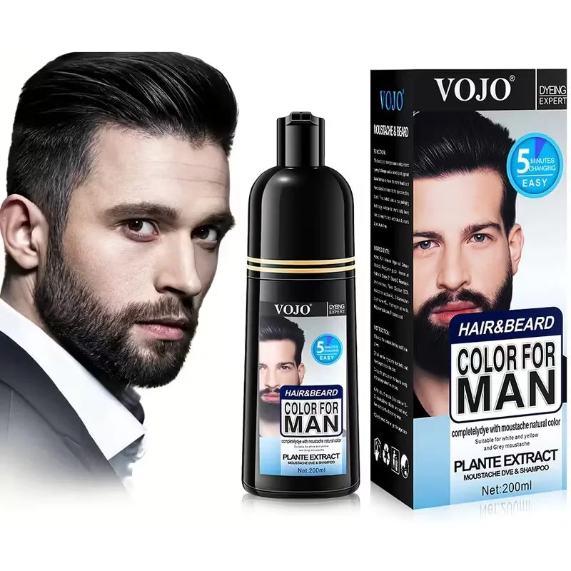 Qme Natural Permanent Beard Dye Shampoo – Ammonia-Free 200ml Beard Dye Shampoo Qme