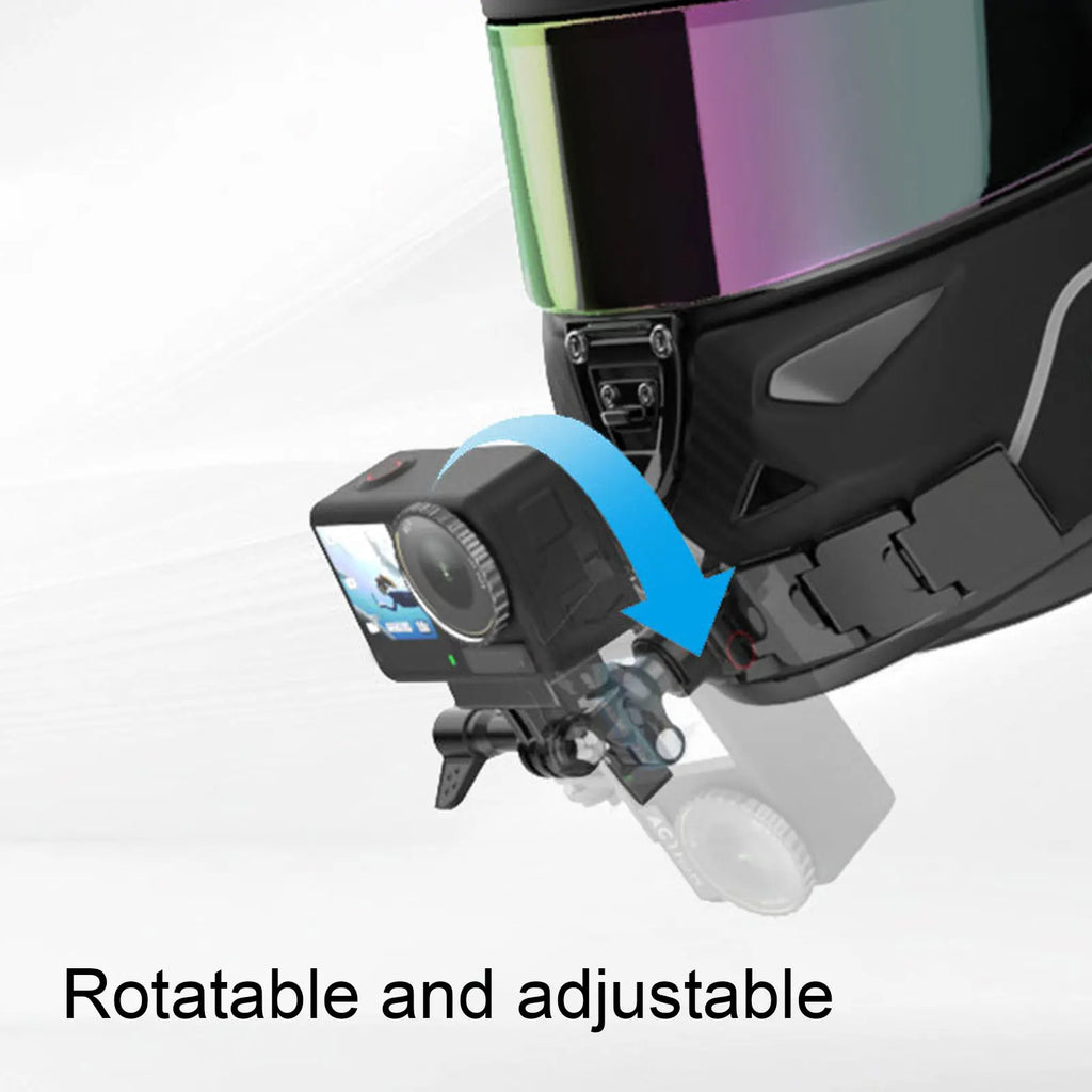 Motorcycle Helmet Chin Mount – 360° Action Camera Holder Helmet Camera Mount Qst