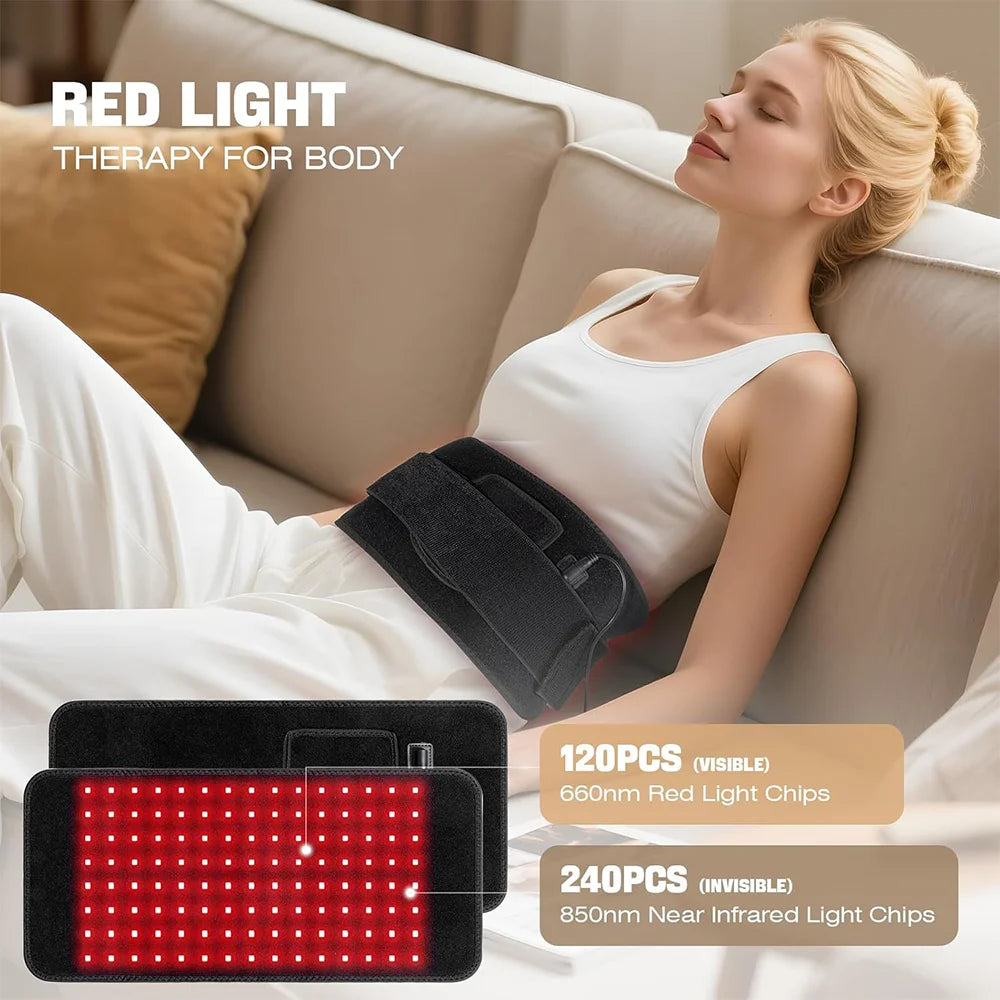 Red Light Therapy Belt 660nm 850nm – Wearable Infrared LED Wrap Red Light Therapy Belt Qst