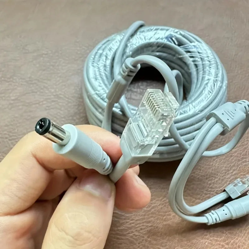 RJ45 2-in-1 Power & Ethernet Combo Cable for Surveillance Ethernet Combo Cable Qme