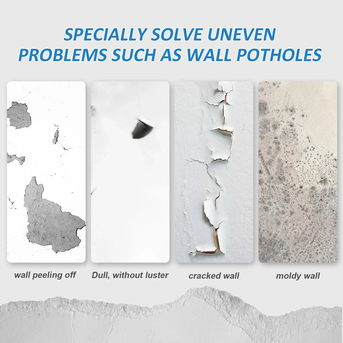 Waterproof Wall Repair Paste – Crack & Mildew Filler Sealant Wall Repair Paste Qme
