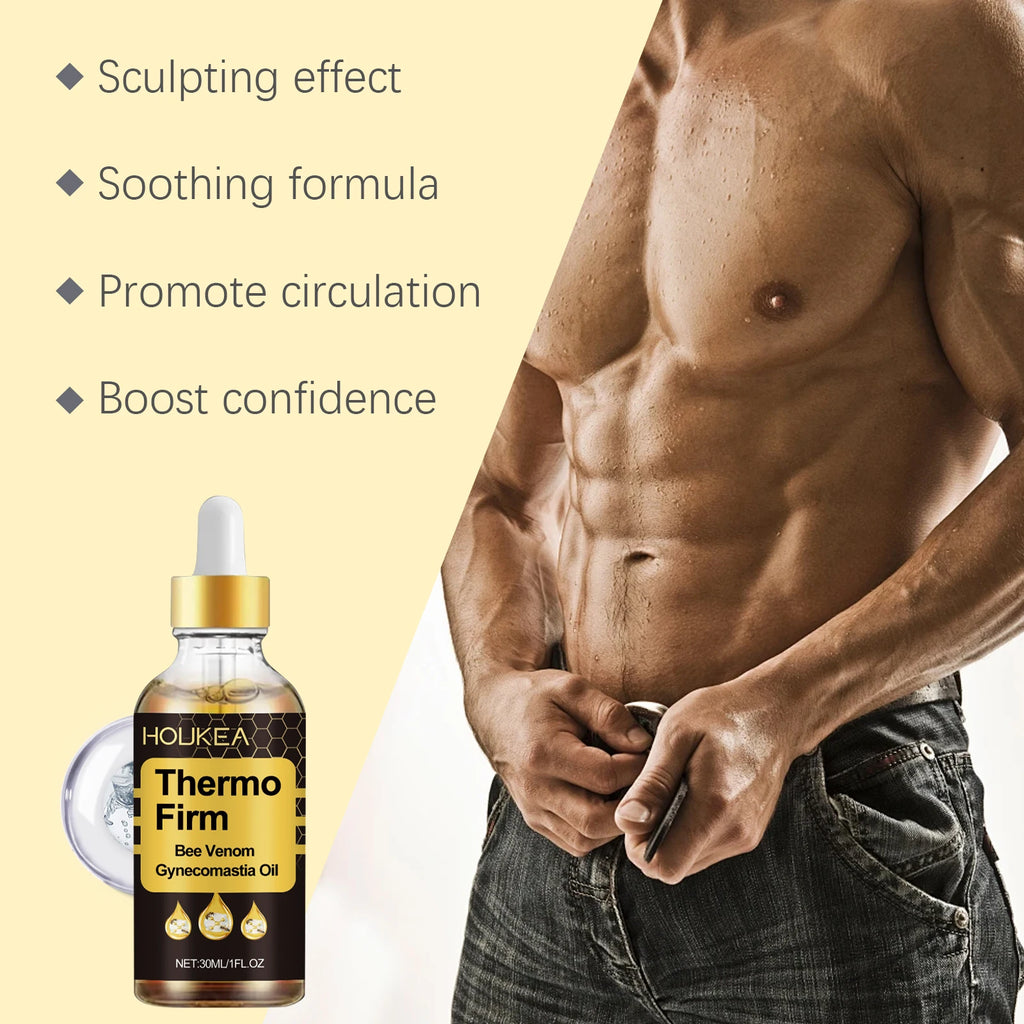 Houkea Bee Venom Men's Chest Firming & Contouring Oil 30ml Chest Firming Oil Qst