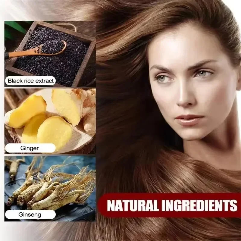 Natural Herbal Hair Dye Shampoo – Gray to Dark Brown & Black Hair Dye Shampoo Qme