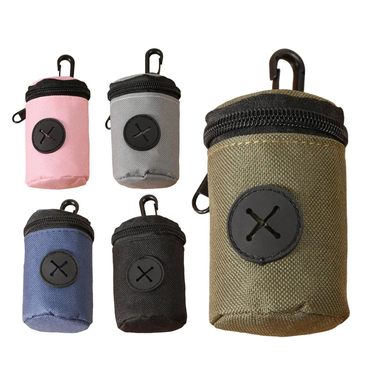 Dog Poop Bag Holder Zipper Clip Pouch & Dispenser Poop Bag Dispenser Qme