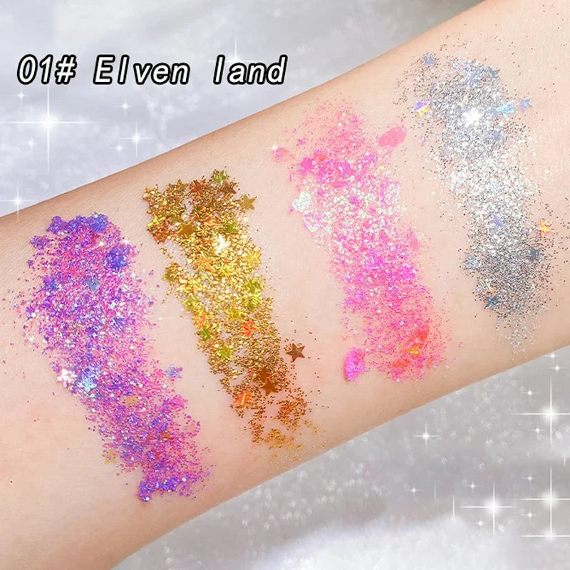 Sparkling Diamond 4-Pan Eyeshadow Palette – Pumpkin & Cherry Eyeshadow Palette Qme