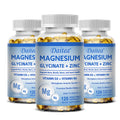 Magnesium Glycinate + Zinc Supplement | Sleep & Bone Support Mineral Supplement Qst 120 count-3 bottle