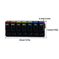 7-Day Pill Organizer Travel Case | Portable Weekly Medicine Box Pill Organizer Case Qme Black China Mainland