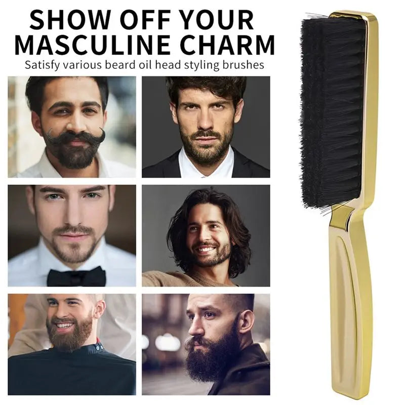 B15C Men's Beard Brush – Stiff Bristles for Grooming & Styling Beard Grooming Brush Qst