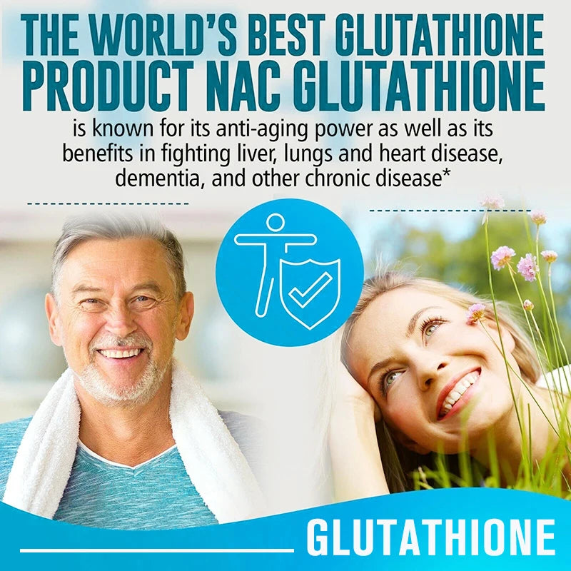NAC + Glutathione Supplement – Antioxidant & Skin Wellness 120ct Dietary Supplement Qst