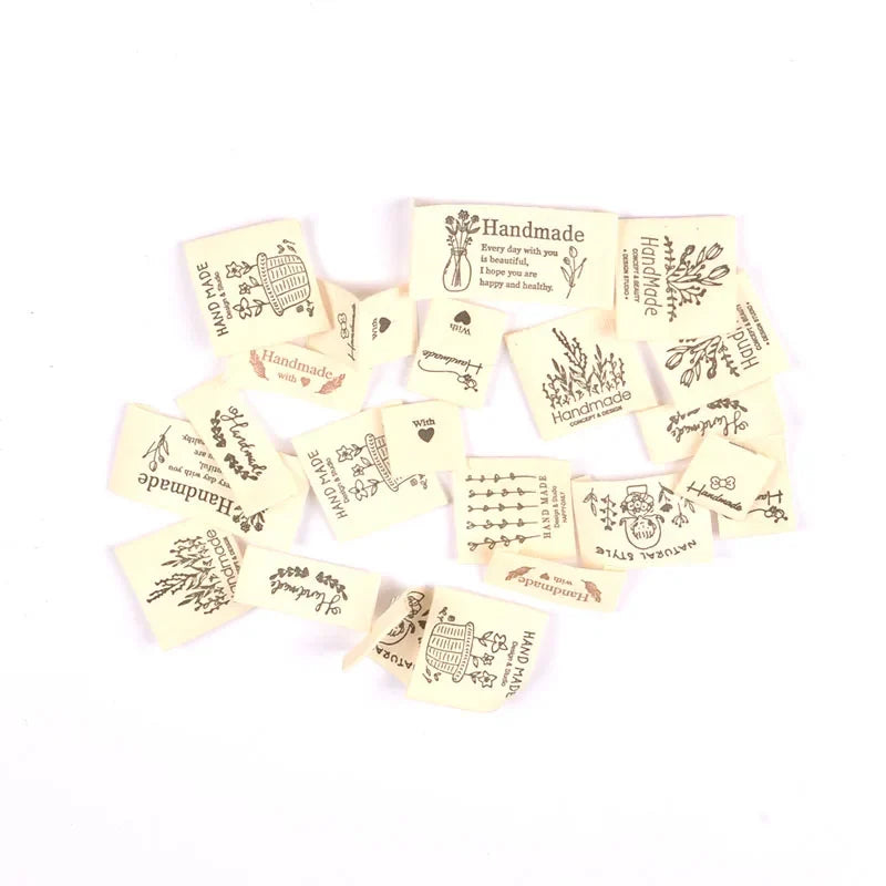Vintage Handmade Fabric Labels – Soft Cloth DIY Sewing Tags Fabric Sewing Labels Qme 14.5-53mm