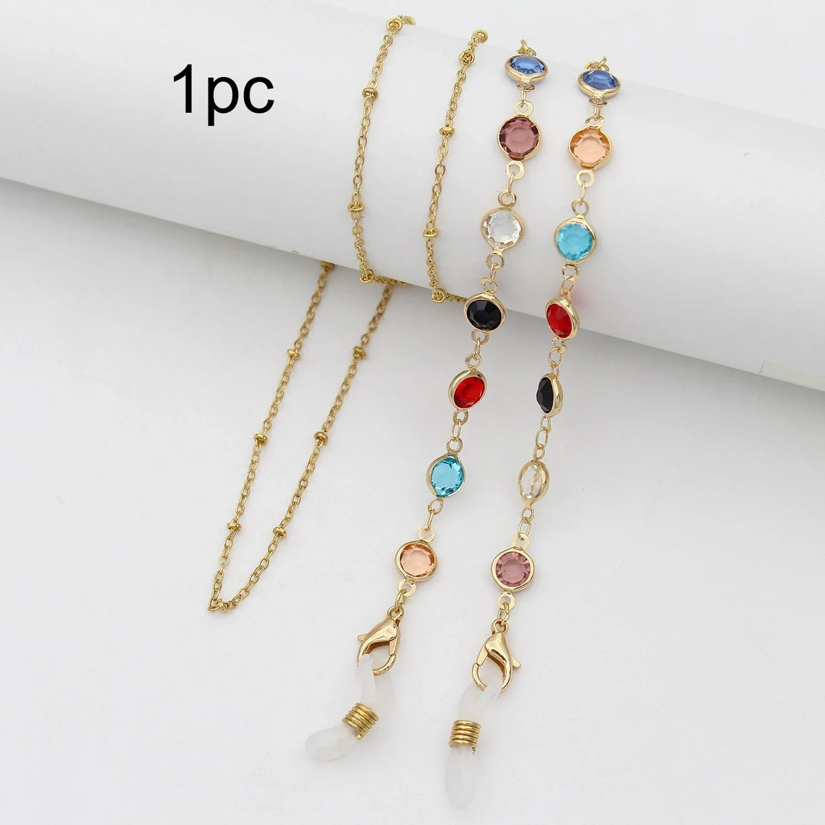 Ladies' Beaded Eyeglass Chain – Fashionable Sunglasses Holder Eyeglass Chain Qme 1pc