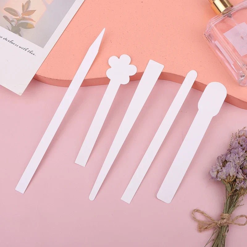 Flower Shape Essential Oil Tester Paper Strips 100 Pcs Aromatherapy Tester Strips Qme