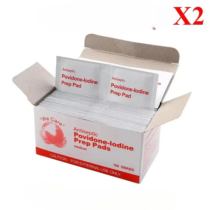 Portable Iodine Disinfection Swabs – Outdoor First Aid Kit Antiseptic Swabs Qme 200pcs