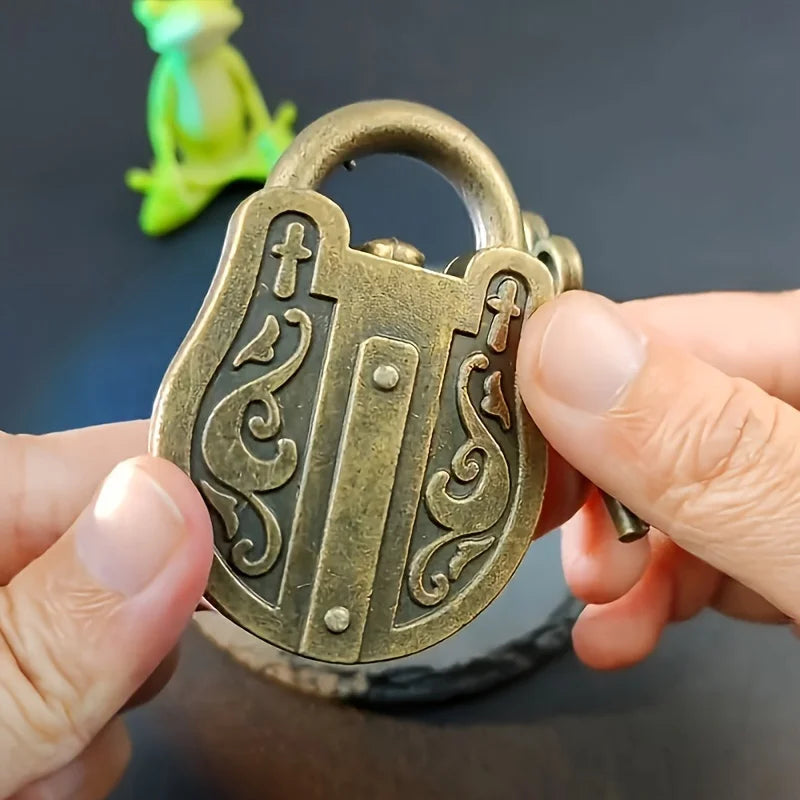 Vintage Alloy Puzzle Padlock Brain Teaser Magic Trick Lock Brain Teaser Puzzle Qme