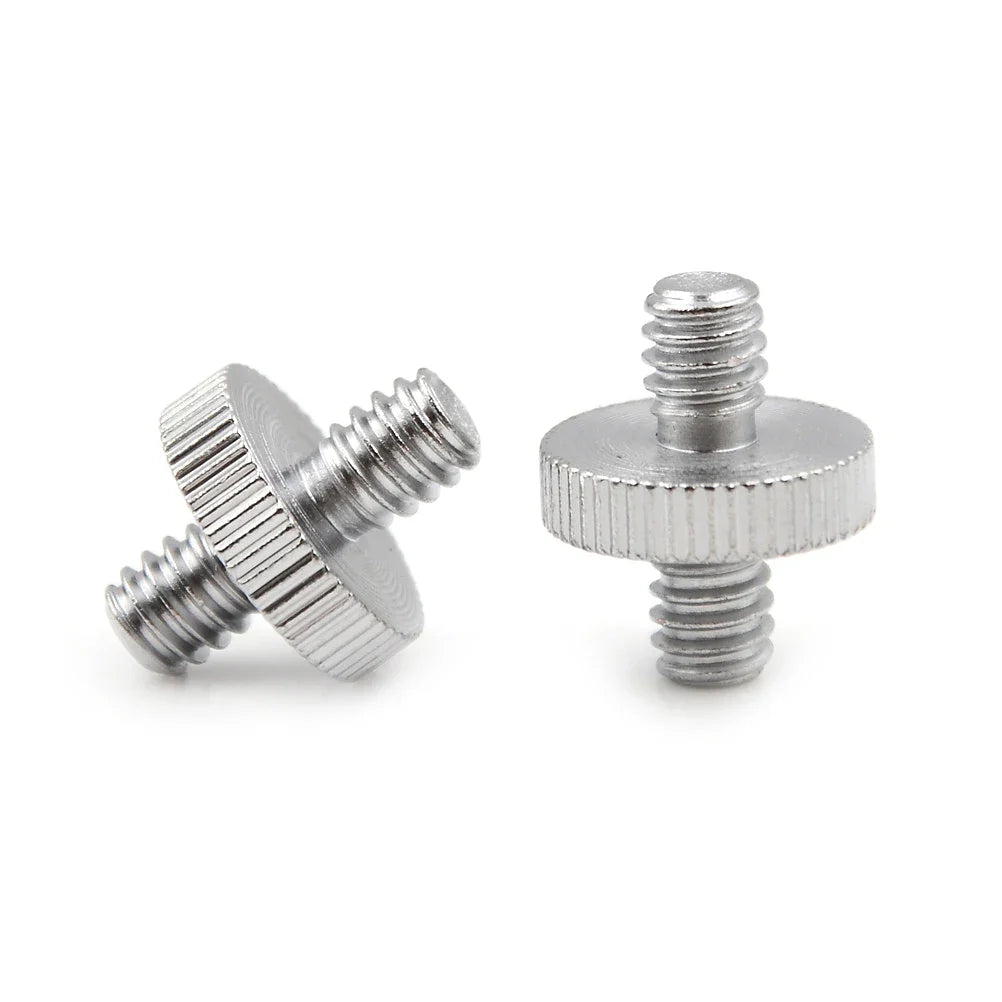1/4"-20 Male Double-Head Threaded Screw Adapter 2-Pack Threaded Screw Adapter Qme