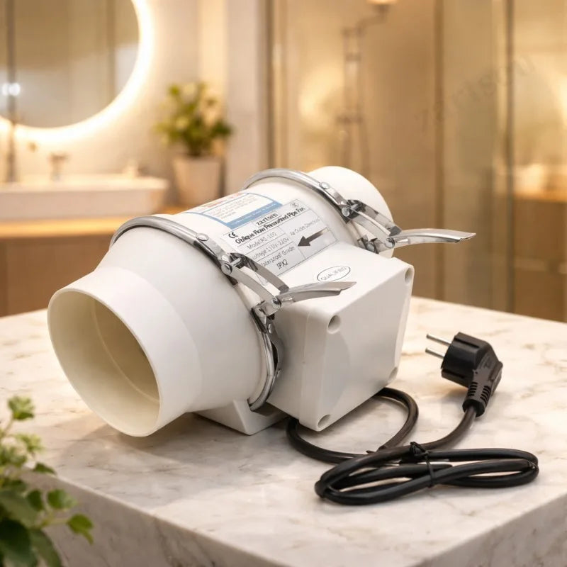 Silent Inline Duct Fan – Bathroom Kitchen Ventilator | ZARTSEN Inline Duct Fan Qst