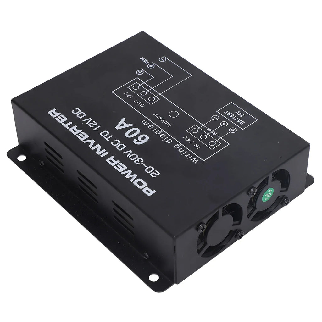 24V to 12V Step-Down Voltage Regulator | Dual-Fan Cooling Voltage Step-Down Converter Qme