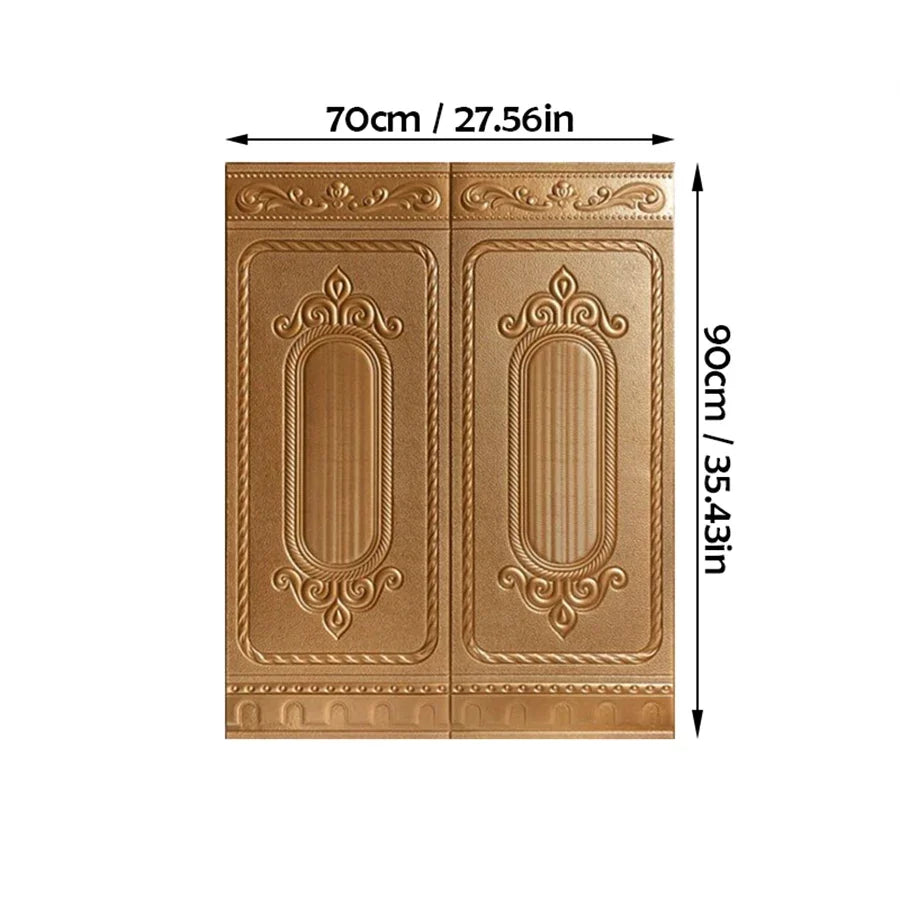3D Waterproof Wall Panel Surround 70×90cm | Bedroom Décor 3D Wall Panel Qme C 90cmX70cm-5pcs