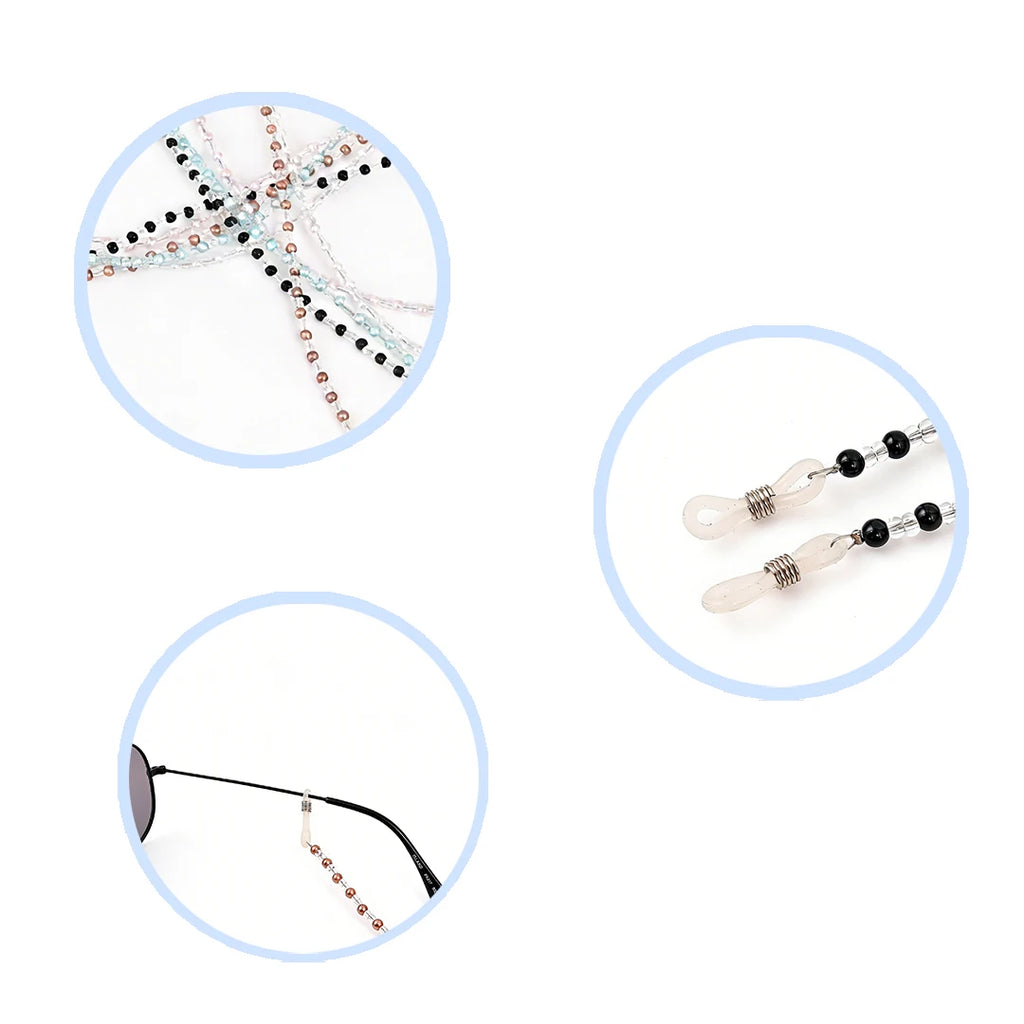 Pearl Beaded Eyeglass Chain Sunglass Holder Strap Lanyard Eyeglass Chain Lanyard Qst