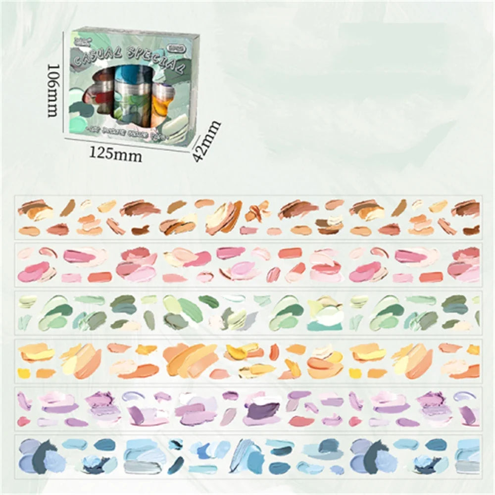 Watercolor Art PET Decorative Tape 6 &amp; 12 Rolls – Journaling Decorative Craft Tape Qme B hot