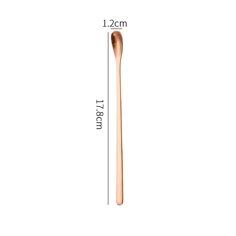 Long Handle Stainless Steel Stirring Spoon – Coffee & Tea Stirring Spoon Qst 3 Rose Gold