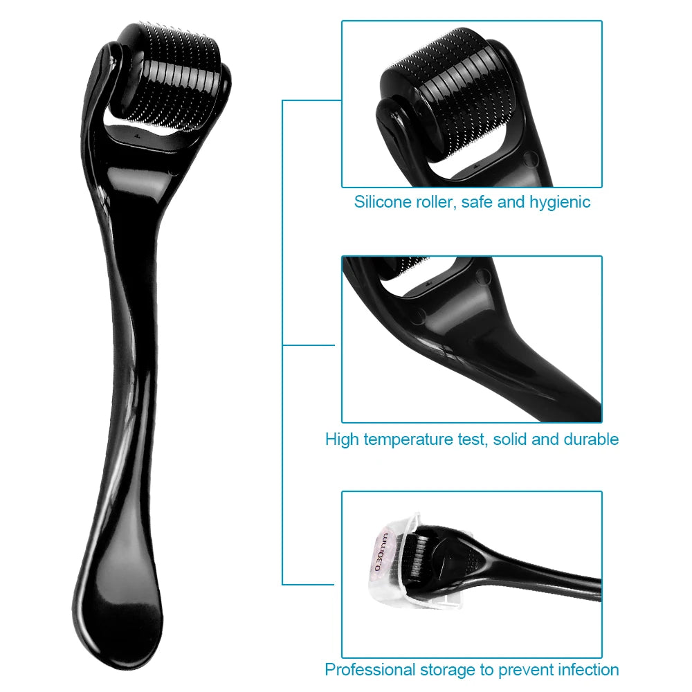 DRS 540 Titanium Derma Roller – Face, Scalp & Beard Microneedle Derma Roller Qst