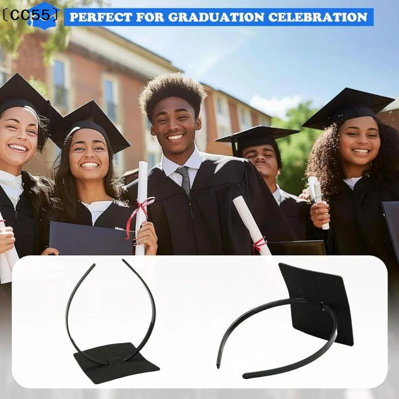 Graduation Cap Headband – Non-Slip Elastic Party Accessory Party Headband Qst