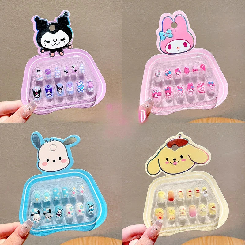 Hello Kitty Kuromi Nail Stickers – Non-Toxic Nail Decals Nail Art Stickers Qme