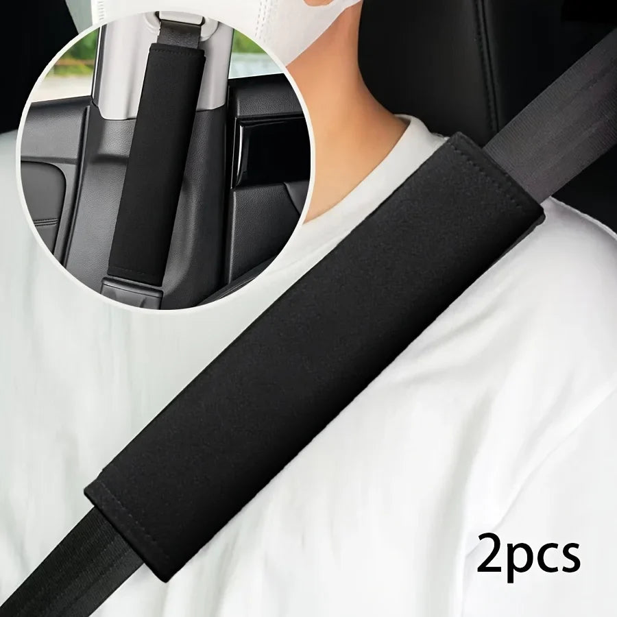 Car Seat Belt Shoulder Pads – Soft Cushioned Covers 2-Pack Seat Belt Cover Qme