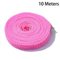 Portable Windproof Fence Clothesline 5M/10M – Indoor & Outdoor Portable Clothesline Qst 10 Meters Pink