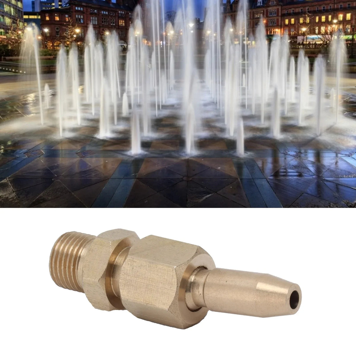 Brass Fountain Nozzle Adjustable Sprinkler Spray Head Fountain Spray Nozzle Qme